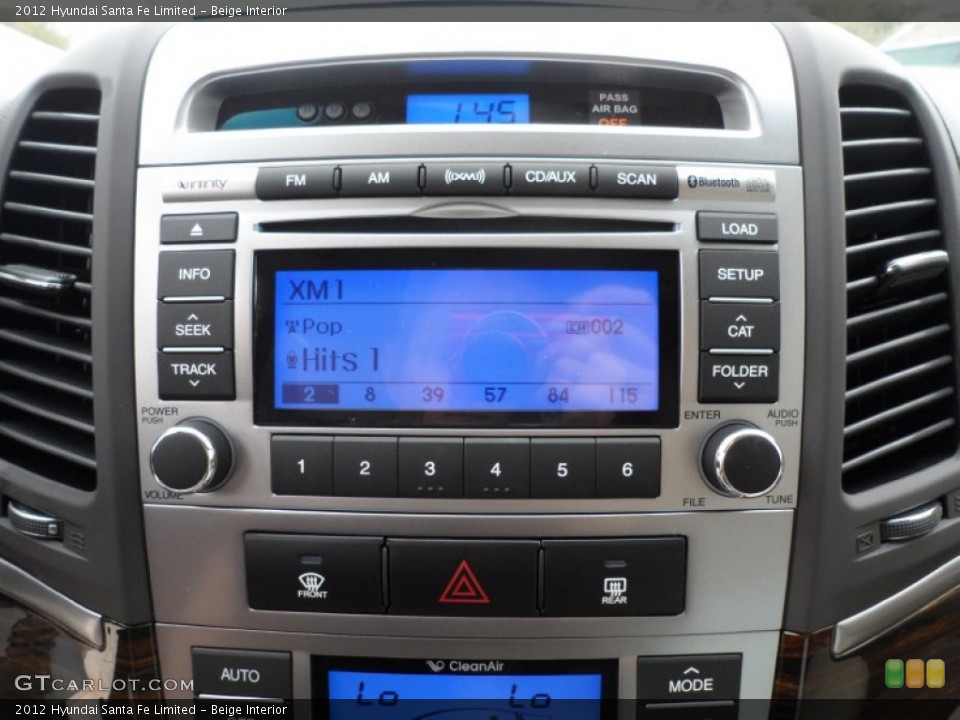 Beige Interior Audio System for the 2012 Hyundai Santa Fe Limited #61644962