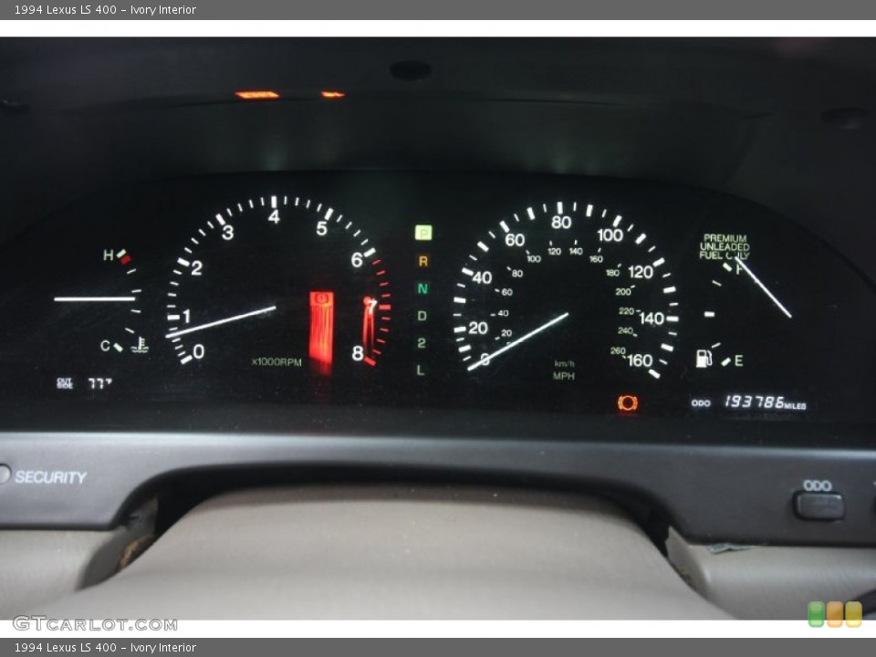 Ivory Interior Gauges for the 1994 Lexus LS 400 #61649327