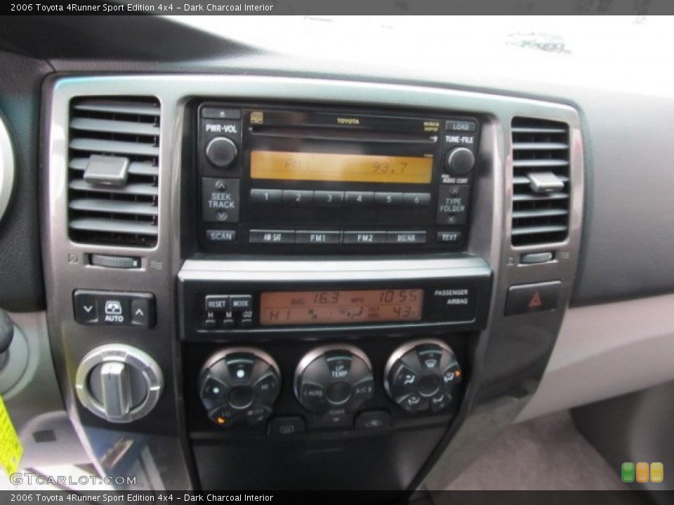 Dark Charcoal Interior Controls for the 2006 Toyota 4Runner Sport Edition 4x4 #61650802
