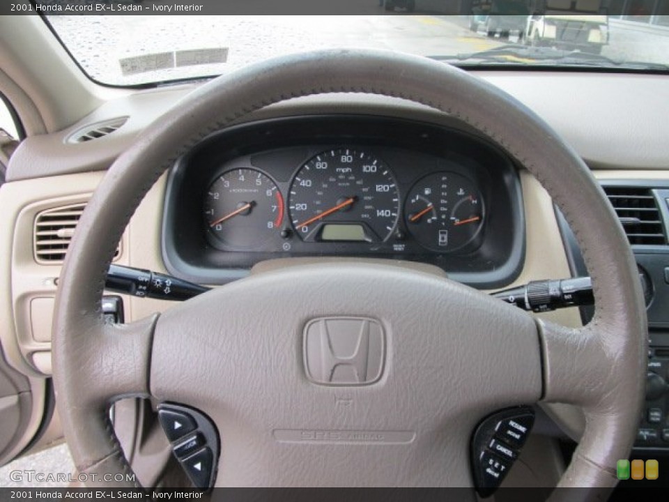 Ivory Interior Steering Wheel for the 2001 Honda Accord EX-L Sedan #61654347