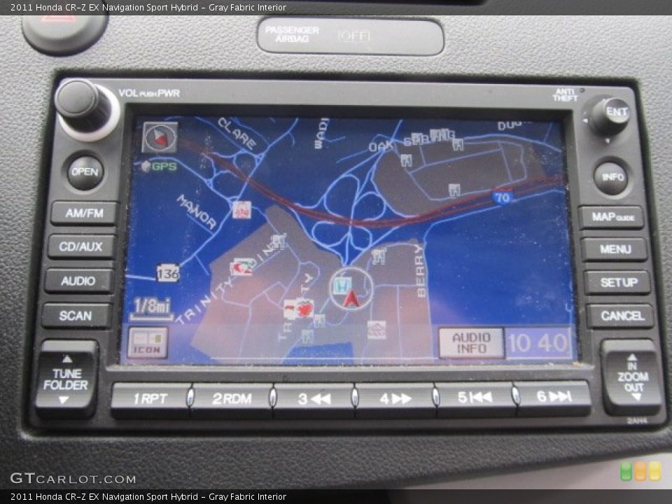 Gray Fabric Interior Navigation for the 2011 Honda CR-Z EX Navigation Sport Hybrid #61654504
