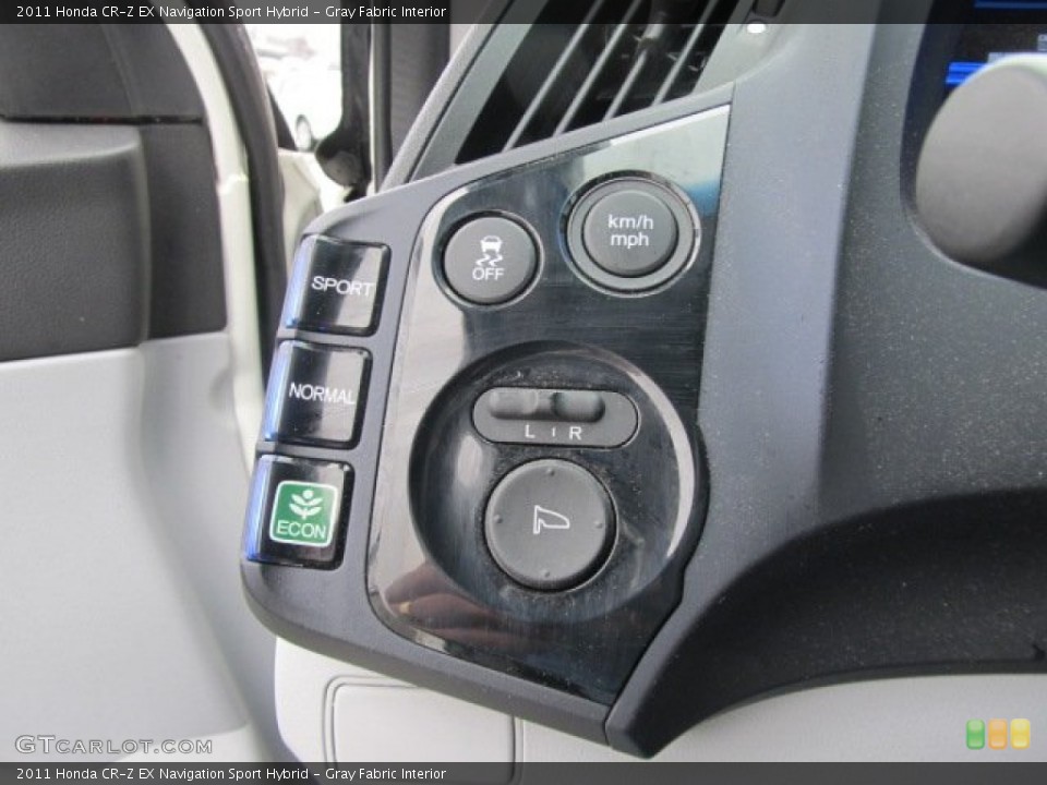 Gray Fabric Interior Controls for the 2011 Honda CR-Z EX Navigation Sport Hybrid #61654511