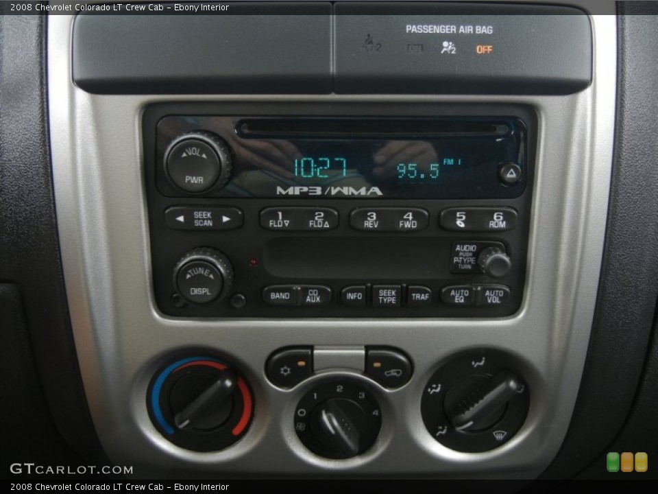 Ebony Interior Controls for the 2008 Chevrolet Colorado LT Crew Cab #61657051