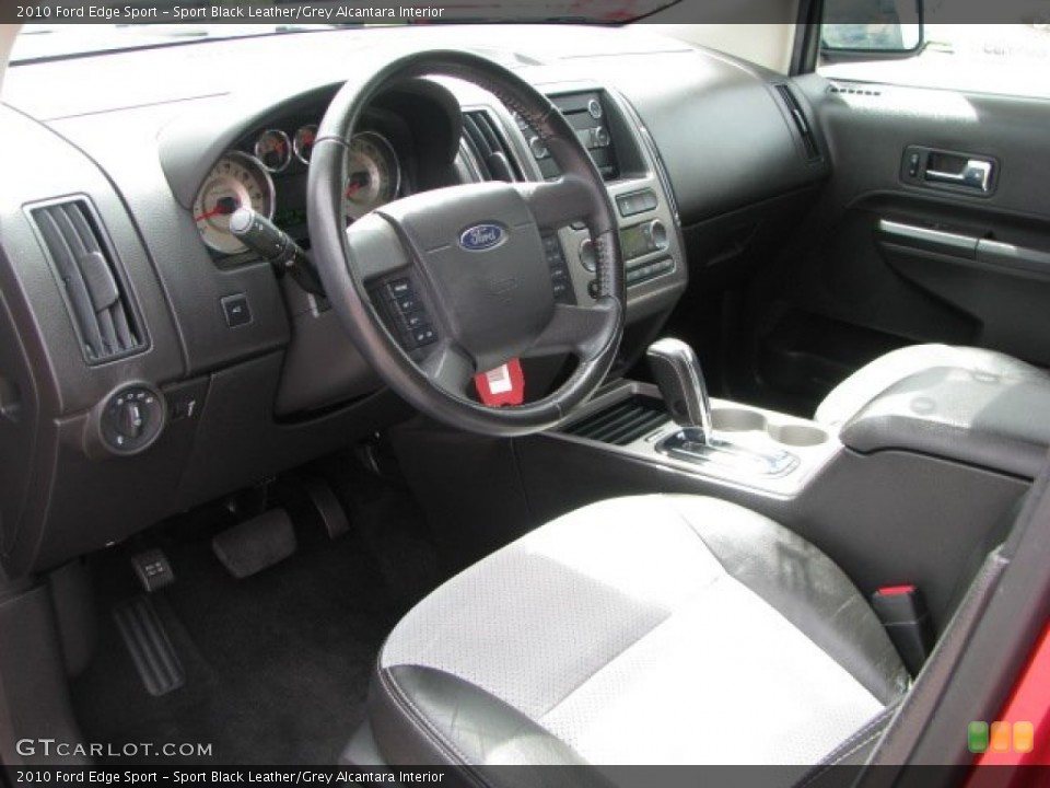 Sport Black Leather/Grey Alcantara Interior Prime Interior for the 2010 Ford Edge Sport #61660609