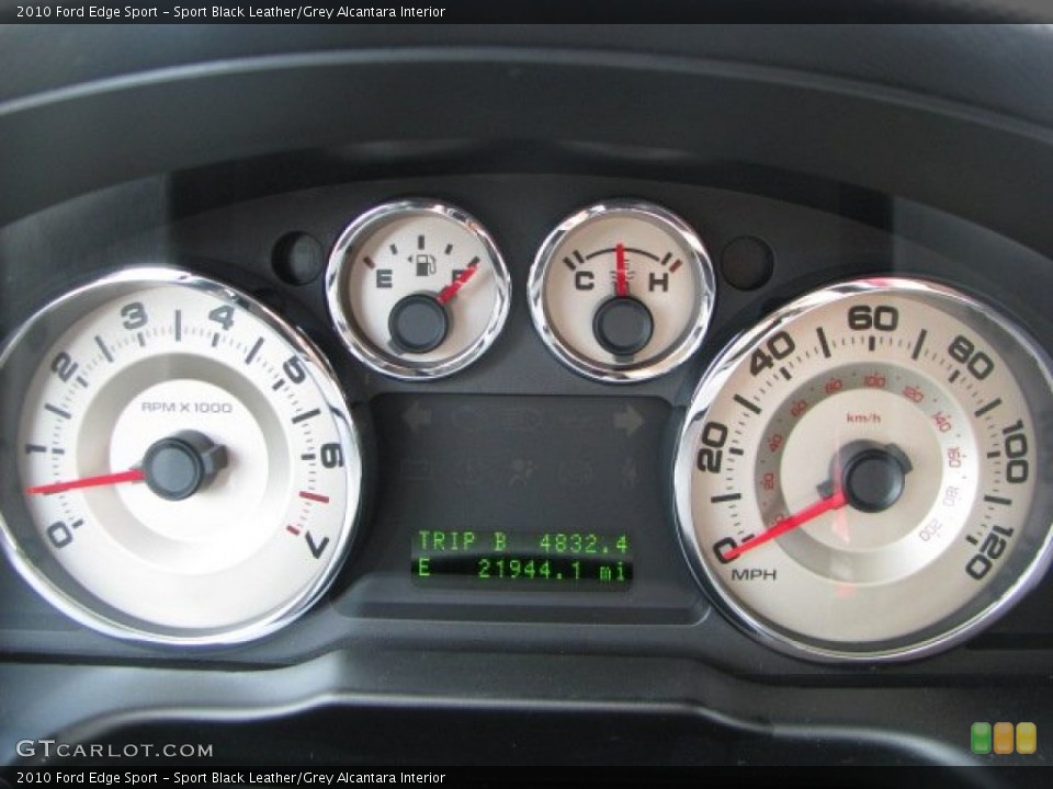 Sport Black Leather/Grey Alcantara Interior Gauges for the 2010 Ford Edge Sport #61660684