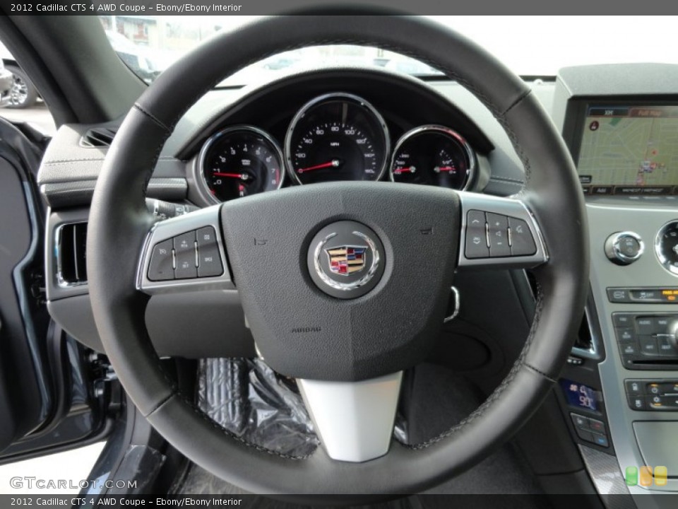 Ebony/Ebony Interior Steering Wheel for the 2012 Cadillac CTS 4 AWD Coupe #61661568