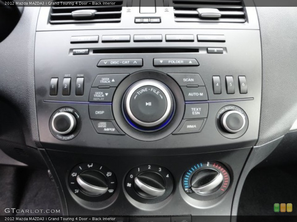 Black Interior Controls for the 2012 Mazda MAZDA3 i Grand Touring 4 Door #61661966