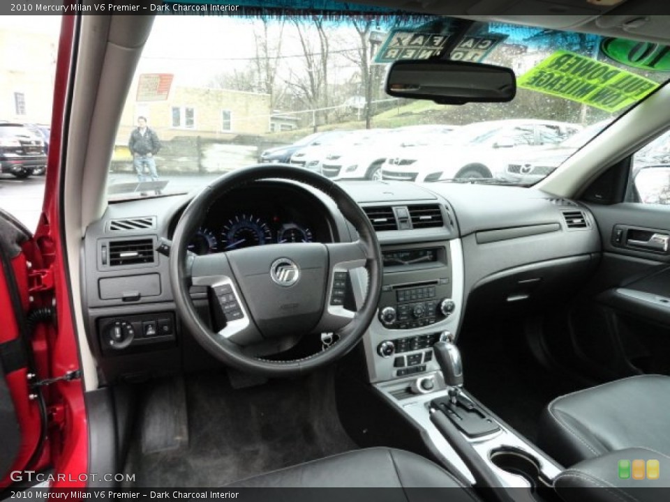 Dark Charcoal Interior Dashboard for the 2010 Mercury Milan V6 Premier #61662088