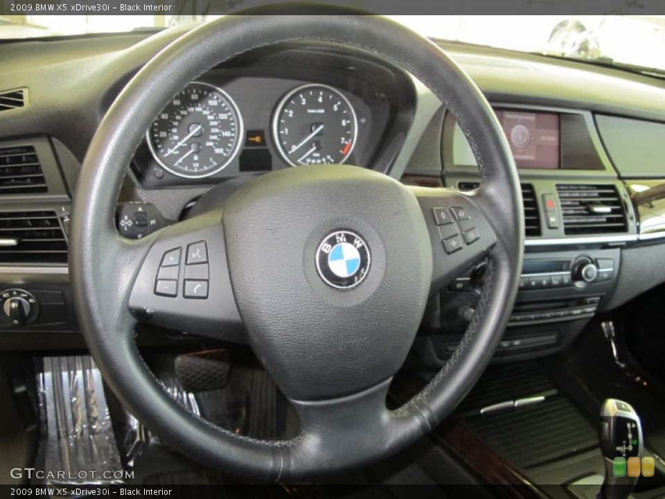 Black Interior Steering Wheel for the 2009 BMW X5 xDrive30i #61662884