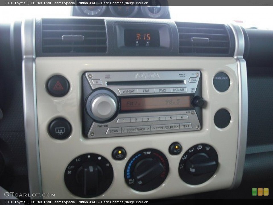 Dark Charcoal/Beige Interior Controls for the 2010 Toyota FJ Cruiser Trail Teams Special Edition 4WD #61663179