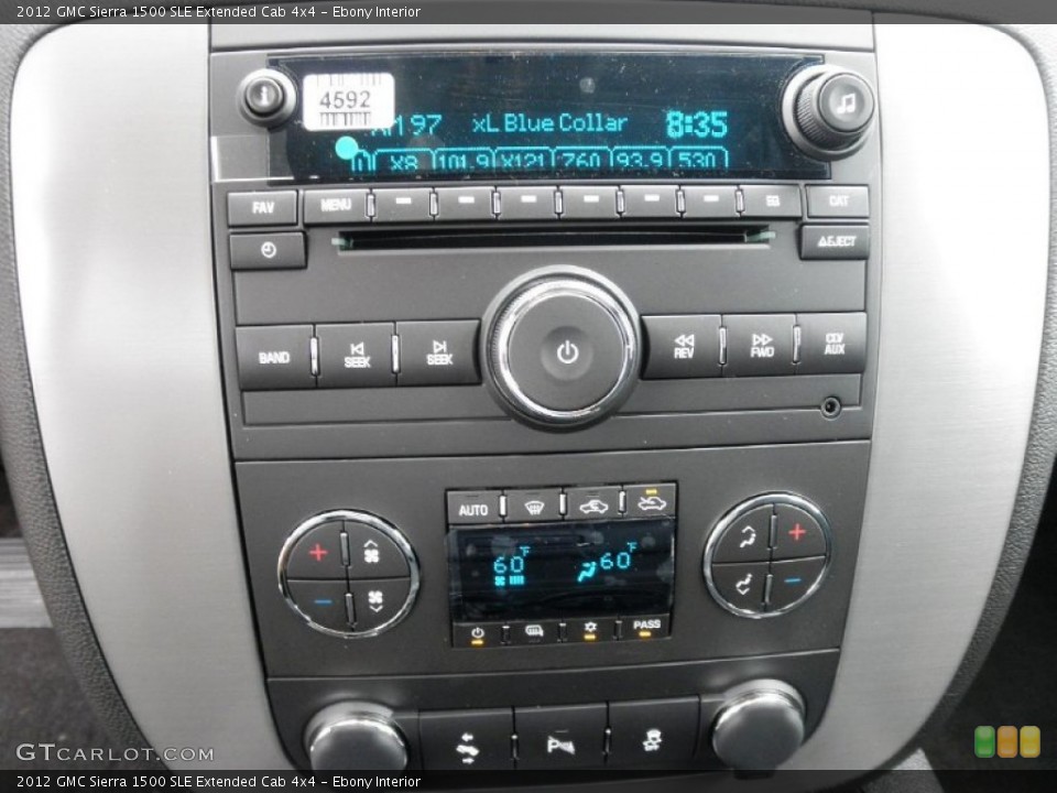 Ebony Interior Controls for the 2012 GMC Sierra 1500 SLE Extended Cab 4x4 #61663401