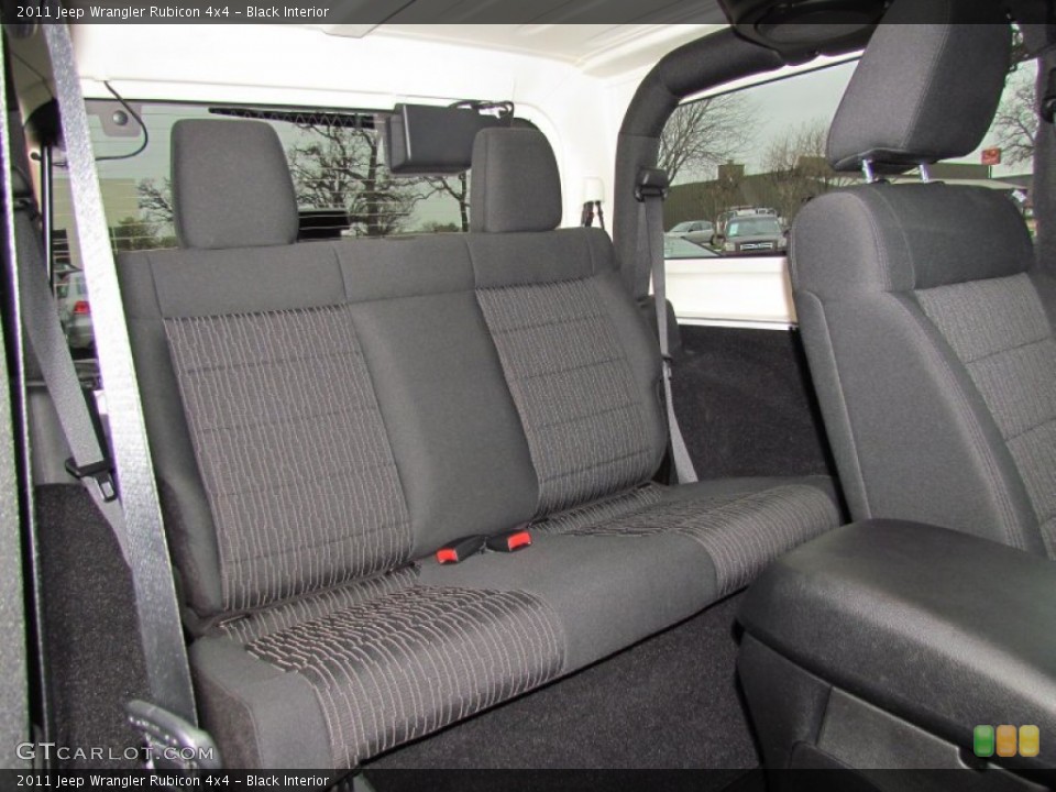 Black Interior Rear Seat for the 2011 Jeep Wrangler Rubicon 4x4 #61665061