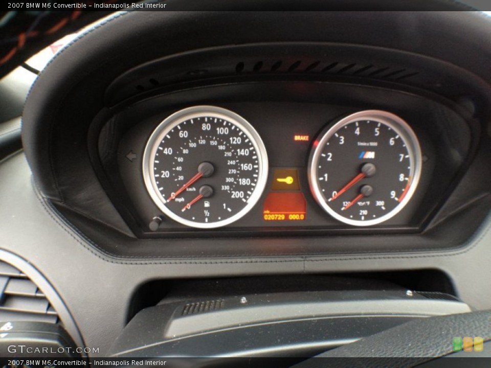 Indianapolis Red Interior Gauges for the 2007 BMW M6 Convertible #61666083