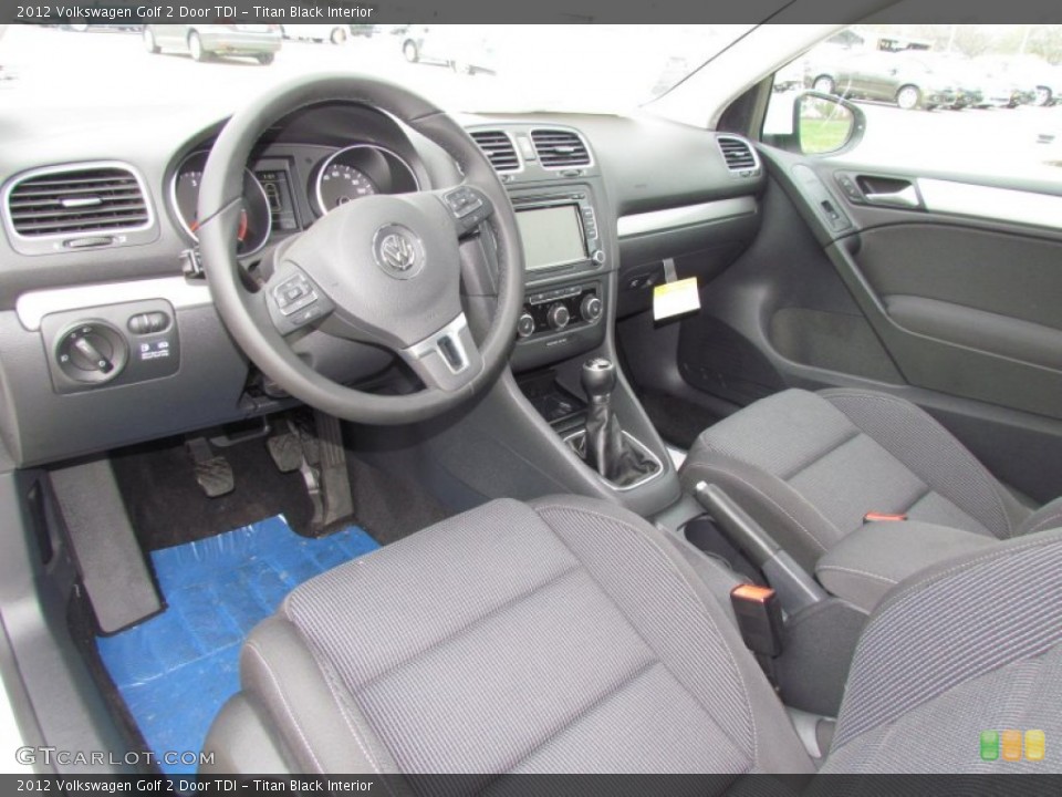 Titan Black Interior Photo for the 2012 Volkswagen Golf 2 Door TDI #61667294