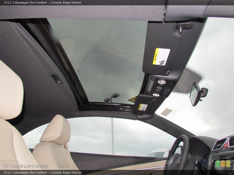 Cornsilk Beige Interior Sunroof for the 2012 Volkswagen Eos Komfort #61667371