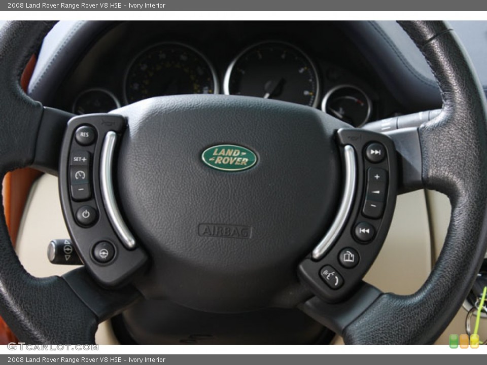 Ivory Interior Steering Wheel for the 2008 Land Rover Range Rover V8 HSE #61668046