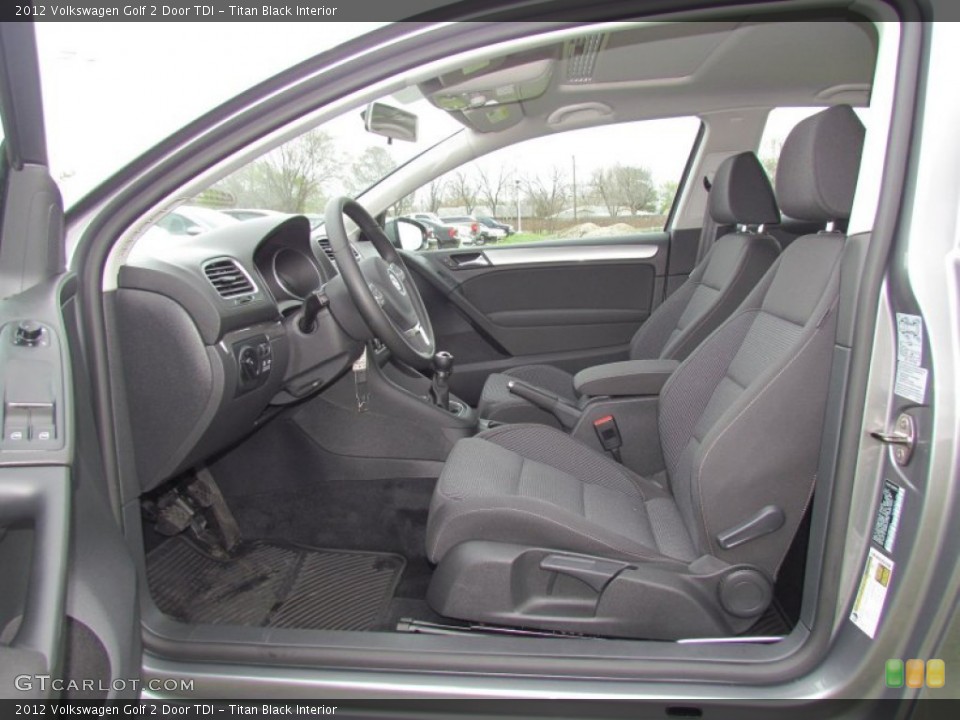 Titan Black Interior Front Seat for the 2012 Volkswagen Golf 2 Door TDI #61668196
