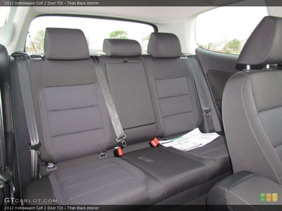 Titan Black Interior Rear Seat for the 2012 Volkswagen Golf 2 Door TDI #61668205