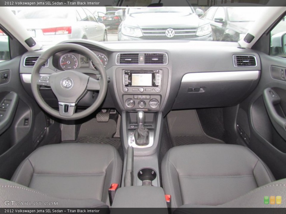 Titan Black Interior Dashboard for the 2012 Volkswagen Jetta SEL Sedan #61668598