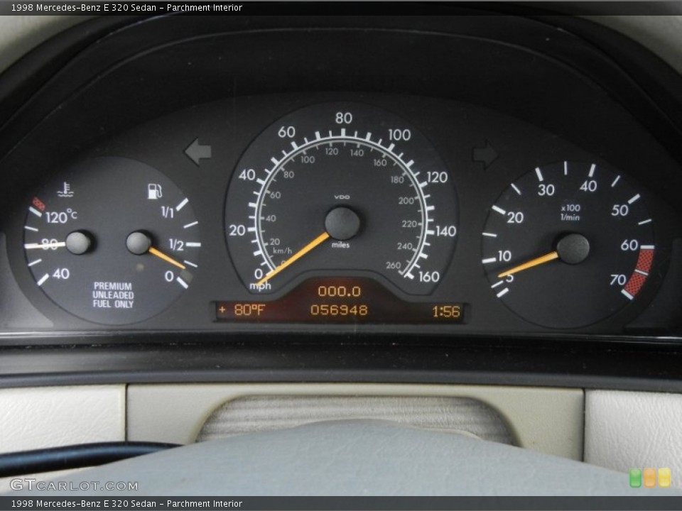 Parchment Interior Gauges for the 1998 Mercedes-Benz E 320 Sedan #61669693