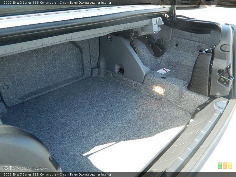 Cream Beige Dakota Leather Interior Trunk for the 2009 BMW 3 Series 328i Convertible #61670404
