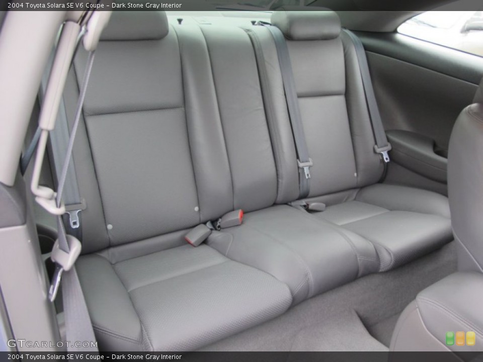 Dark Stone Gray Interior Rear Seat for the 2004 Toyota Solara SE V6 Coupe #61672590