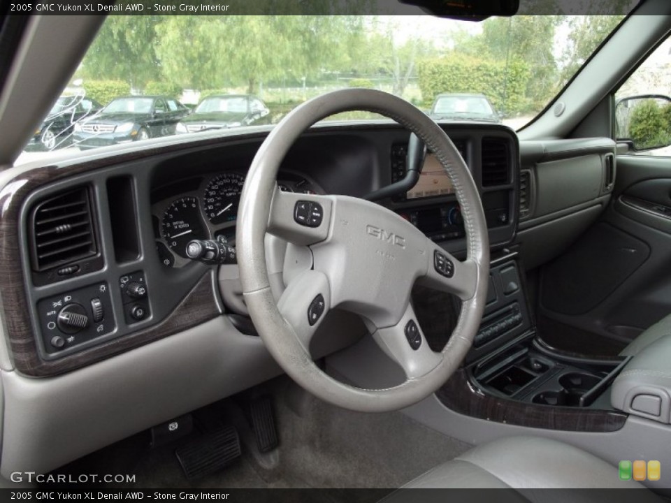 Stone Gray Interior Steering Wheel for the 2005 GMC Yukon XL Denali AWD #61675929