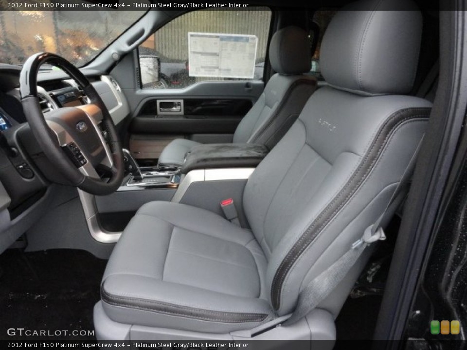 Platinum Steel Gray/Black Leather Interior Photo for the 2012 Ford F150 Platinum SuperCrew 4x4 #61676739