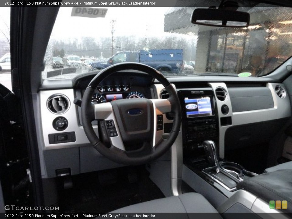 Platinum Steel Gray/Black Leather Interior Dashboard for the 2012 Ford F150 Platinum SuperCrew 4x4 #61676754