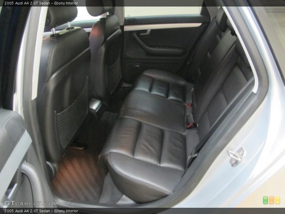 Ebony Interior Rear Seat for the 2005 Audi A4 2.0T Sedan #61679701