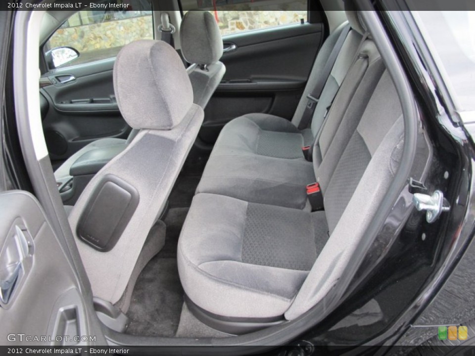 Ebony Interior Rear Seat for the 2012 Chevrolet Impala LT #61685707