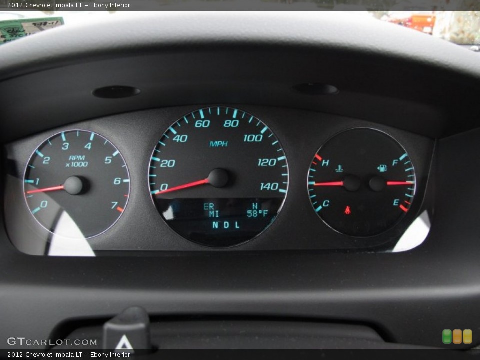Ebony Interior Gauges for the 2012 Chevrolet Impala LT #61685775