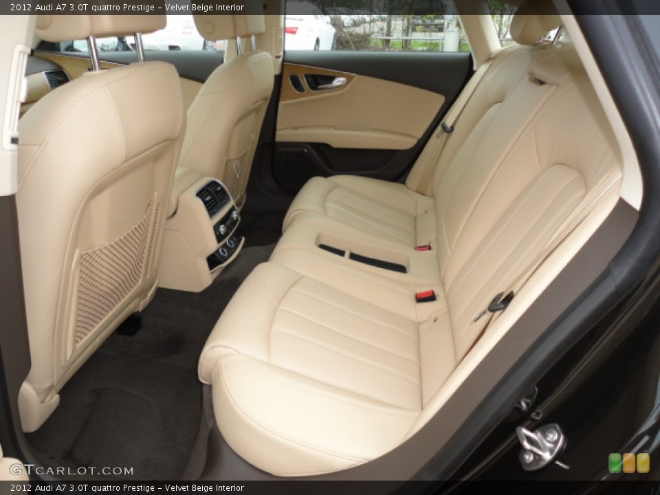 Velvet Beige Interior Rear Seat for the 2012 Audi A7 3.0T quattro Prestige #61686596