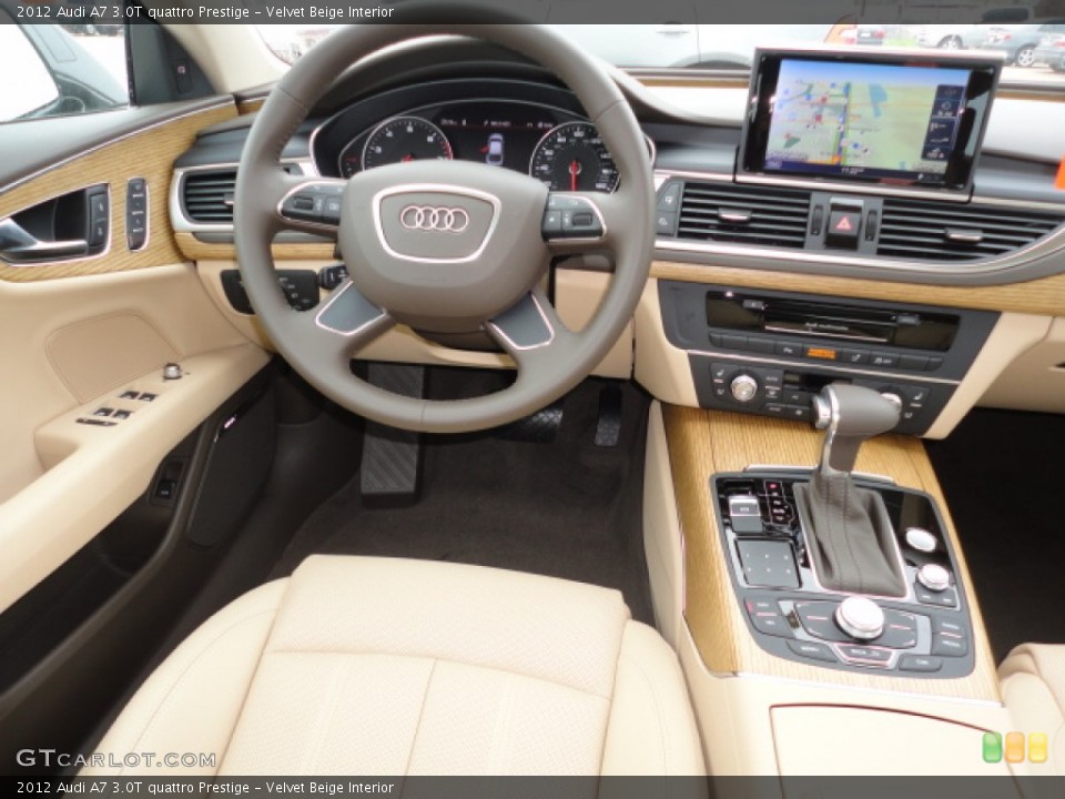 Velvet Beige Interior Dashboard for the 2012 Audi A7 3.0T quattro Prestige #61686603