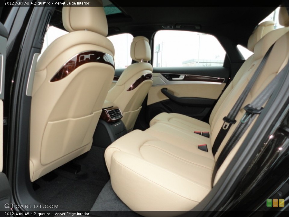 Velvet Beige Interior Rear Seat for the 2012 Audi A8 4.2 quattro #61686675