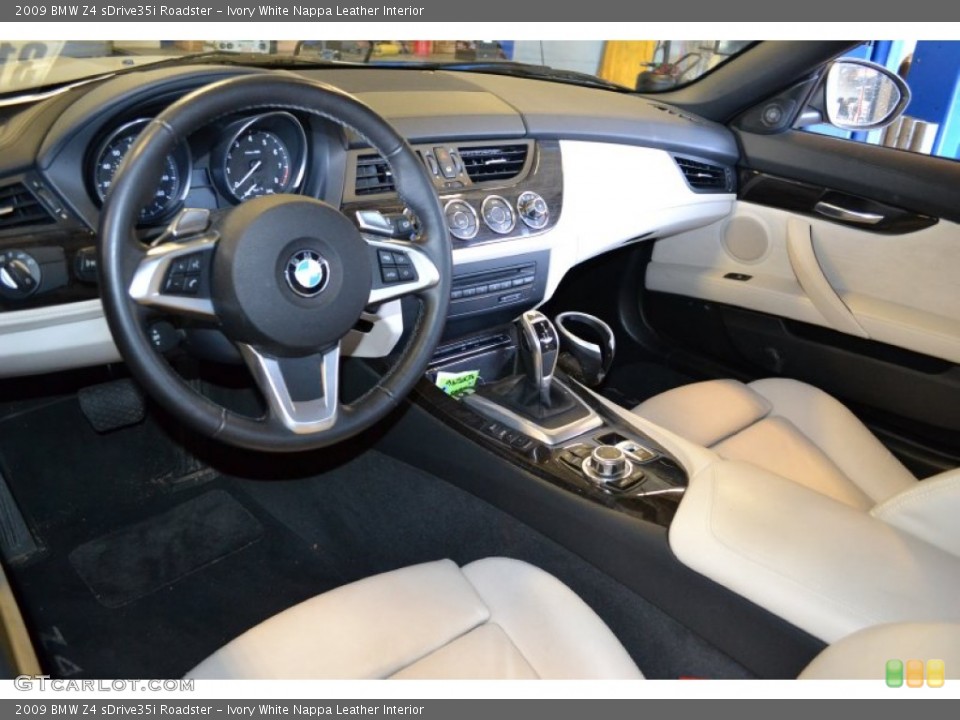 Ivory White Nappa Leather 2009 BMW Z4 Interiors