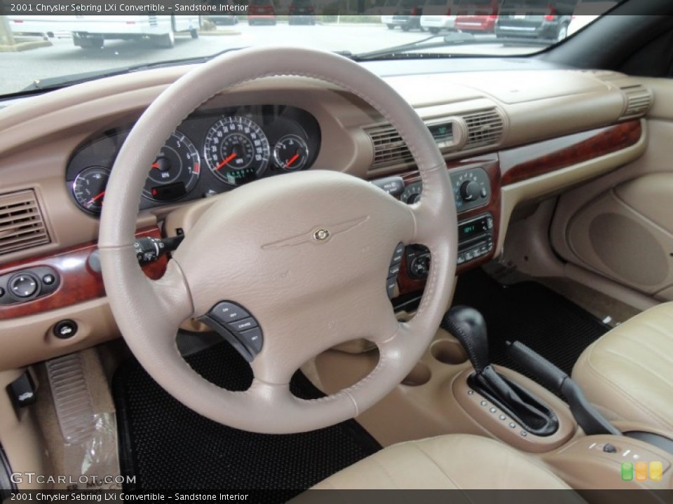 Sandstone Interior Steering Wheel for the 2001 Chrysler Sebring LXi Convertible #61687542