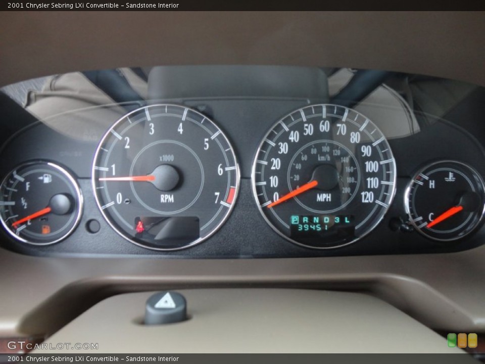Sandstone Interior Gauges for the 2001 Chrysler Sebring LXi Convertible #61687672