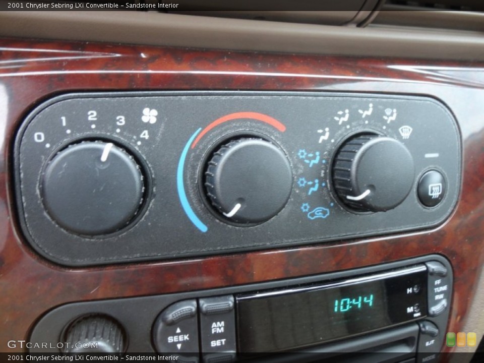 Sandstone Interior Controls for the 2001 Chrysler Sebring LXi Convertible #61687686