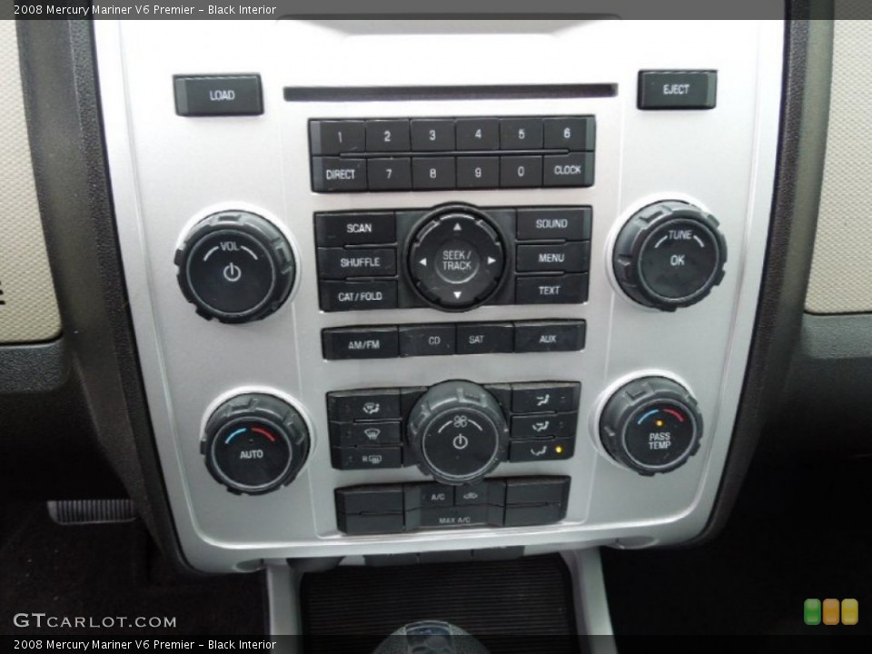 Black Interior Controls for the 2008 Mercury Mariner V6 Premier #61689291
