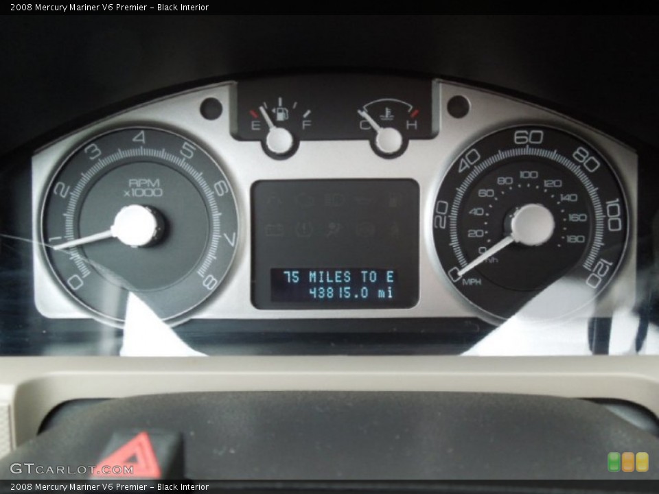 Black Interior Gauges for the 2008 Mercury Mariner V6 Premier #61689301