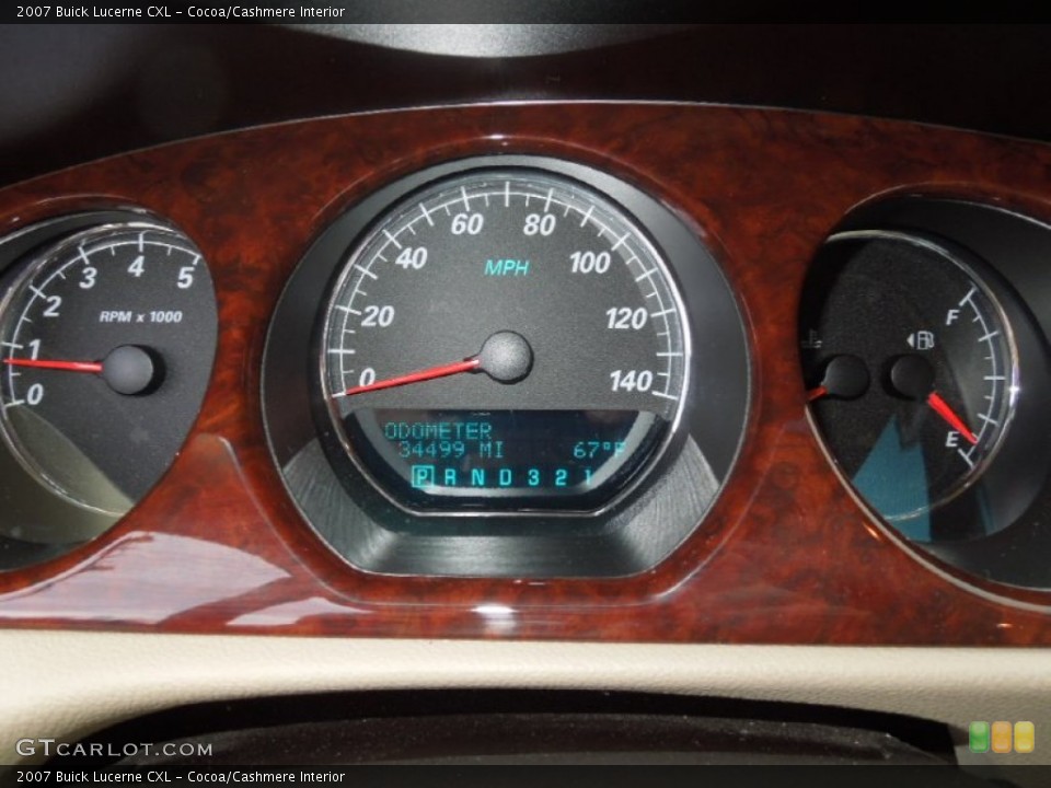 Cocoa/Cashmere Interior Gauges for the 2007 Buick Lucerne CXL #61689505