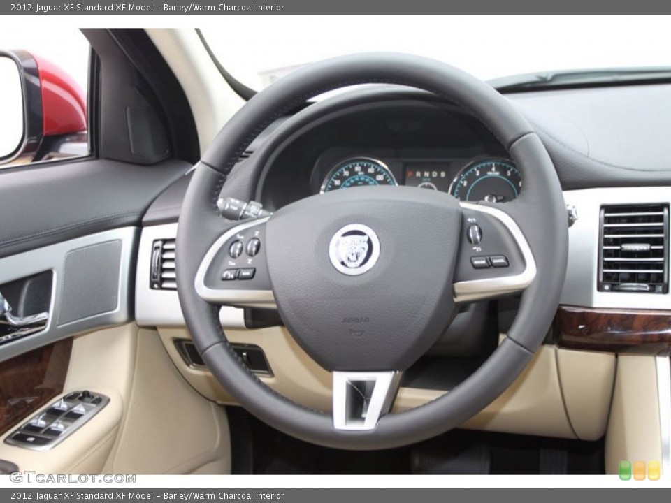 Barley/Warm Charcoal Interior Steering Wheel for the 2012 Jaguar XF  #61689865