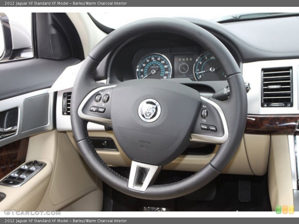 Barley/Warm Charcoal Interior Steering Wheel for the 2012 Jaguar XF  #61690377