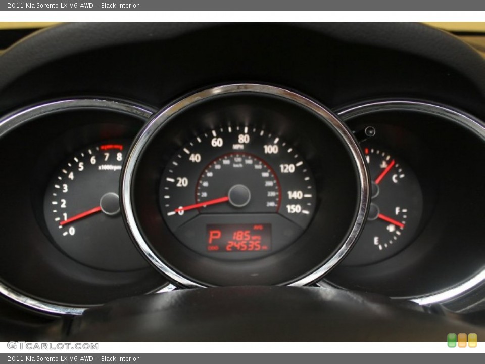 Black Interior Gauges for the 2011 Kia Sorento LX V6 AWD #61691506