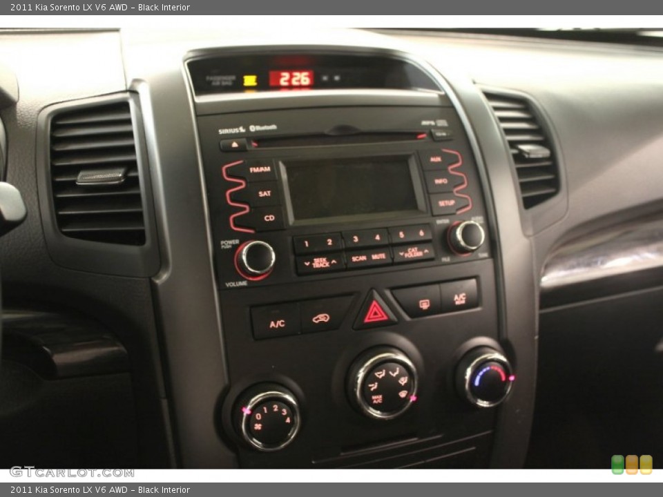 Black Interior Controls for the 2011 Kia Sorento LX V6 AWD #61691510