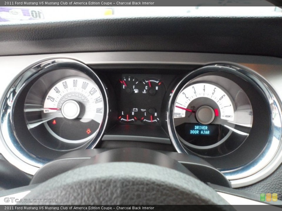 Charcoal Black Interior Gauges for the 2011 Ford Mustang V6 Mustang Club of America Edition Coupe #61691900