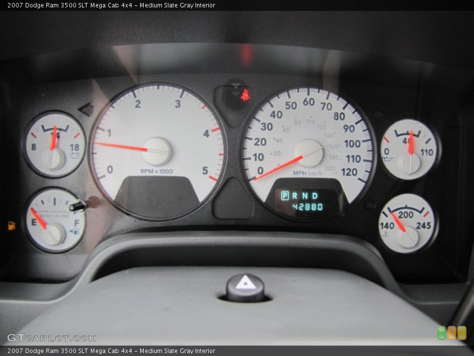 Medium Slate Gray Interior Gauges for the 2007 Dodge Ram 3500 SLT Mega Cab 4x4 #61696417
