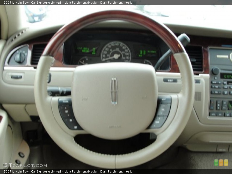 Light Parchment/Medium Dark Parchment Interior Steering Wheel for the 2005 Lincoln Town Car Signature Limited #61696430