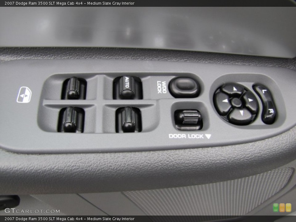 Medium Slate Gray Interior Controls for the 2007 Dodge Ram 3500 SLT Mega Cab 4x4 #61696446